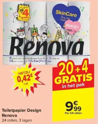Carrefour Toiletpapier design renova aanbieding