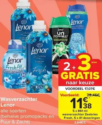 Carrefour Wasverzachter lenor aanbieding