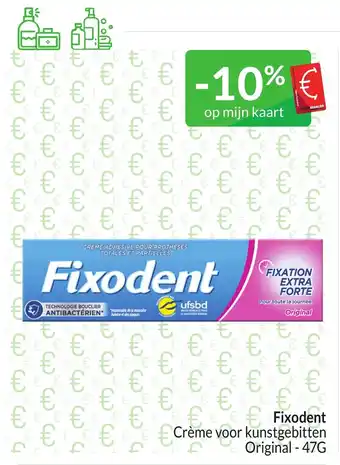 Intermarché Fixodent Crème voor kunstgebitten Original 47g aanbieding