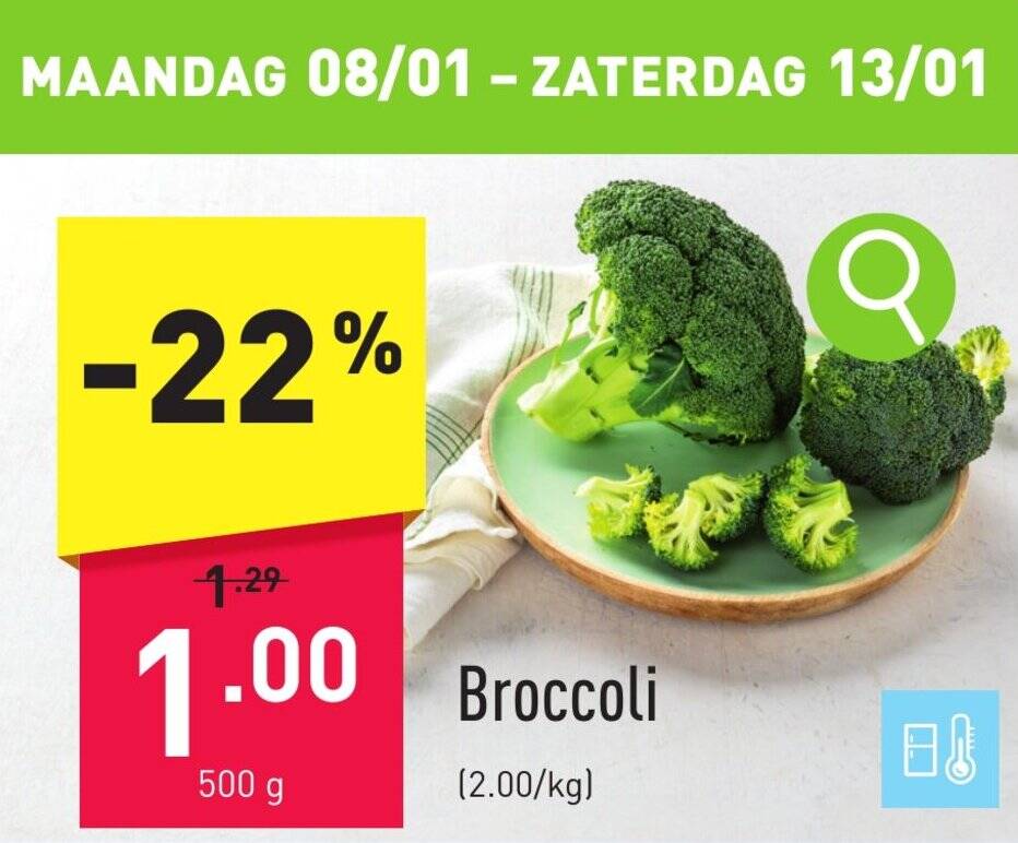 Broccoli 500g promotie bij ALDI