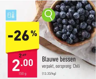 ALDI Blauwe bessen 150g aanbieding
