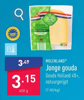 ALDI Jonge gouda 450g aanbieding