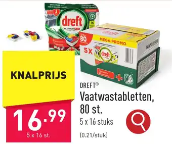 ALDI Vaatwastabletten, 5 x 16 st aanbieding