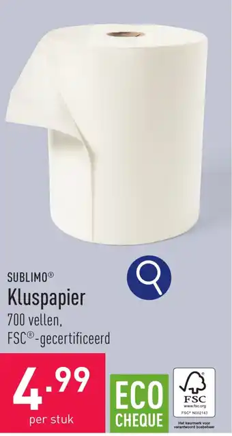 ALDI Kluspapier aanbieding