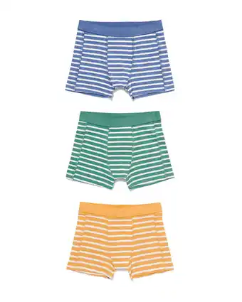 HEMA Hema kinder boxers katoen stretch strepen - 3 stuks multi (multi) aanbieding