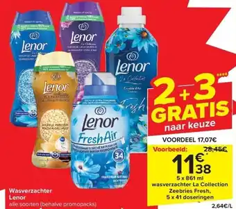 Carrefour Wasverzachter lenor aanbieding