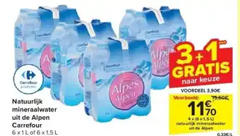 Carrefour Natuurlijk mineraalwater uit de alpen carrefour aanbieding