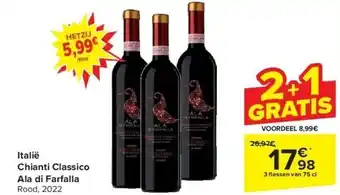 Carrefour Italië chianti classico ala di farfalla aanbieding