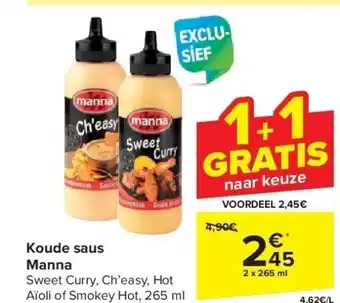 Carrefour Koude saus manna aanbieding