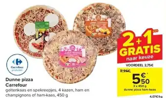 Carrefour Dunne pizza carrefour aanbieding