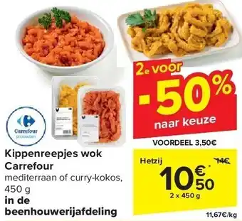 Carrefour Kippenreepjes wok carrefour aanbieding