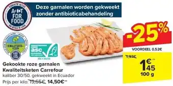 Carrefour Gekookte roze garnalen kwaliteitsketen carrefour aanbieding