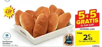 Carrefour Sandwiches carrefour aanbieding