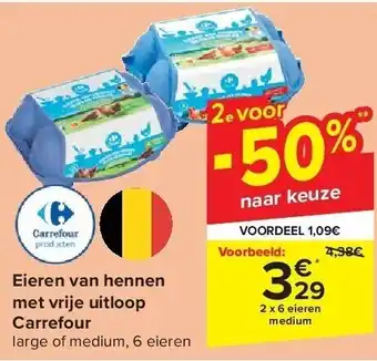 Eieren van hennen met vrije uitloop carrefour