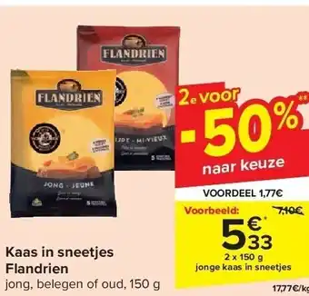Carrefour Kaas in sneetjes flandrien aanbieding