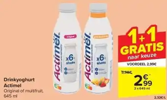 Carrefour Drinkyoghurt actimel aanbieding
