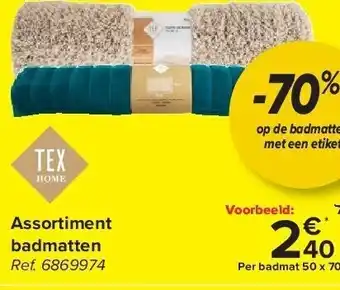 Carrefour Assortiment badmatten aanbieding