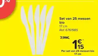 Carrefour Set van 25 messen bio aanbieding