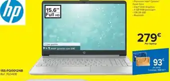 Carrefour Hp 15s-fq0012nb aanbieding