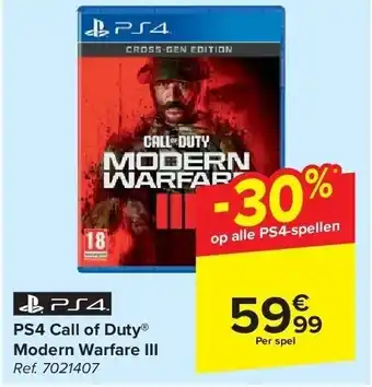 Carrefour Ps4 call of duty modern warfare iii aanbieding