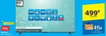Carrefour Tcl uhd 4k led tv aanbieding