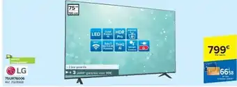 Carrefour Lg 75ur76006 uhd 4k led tv aanbieding