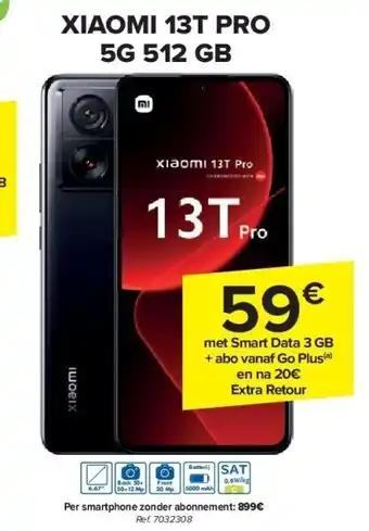 Carrefour Xiaomi 13t pro 5g 512 gb aanbieding