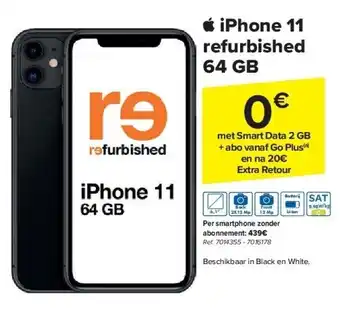 Carrefour Iphone 11 refurbished 64 gb aanbieding