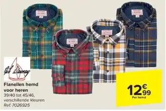 Carrefour Flanellen hemd voor heren aanbieding