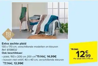 Carrefour Extra zachte plaid aanbieding