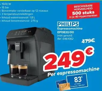 Carrefour Espressomachine aanbieding