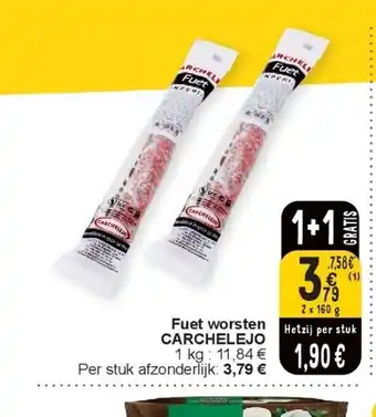 Cora Fuet worsten carchelejo aanbieding