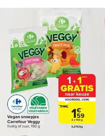 Carrefour Vegan snoepjes carrefour veggy aanbieding