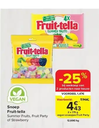 Carrefour Snoep fruit-tella aanbieding