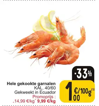 Cora Hele gekookte garnalen 100g aanbieding