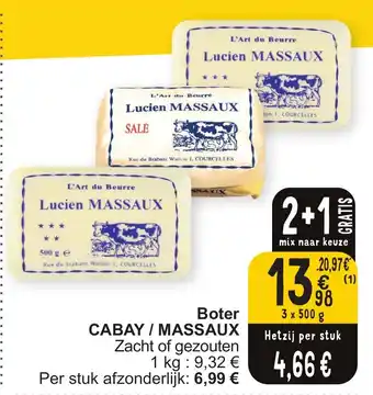 Cora Boter CABAY / MASSAUX 3 x 500g aanbieding