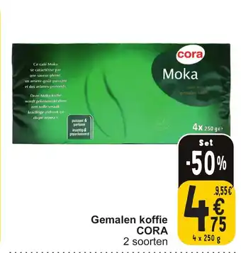Cora Gemalen koffie CORA 4 x 250g aanbieding