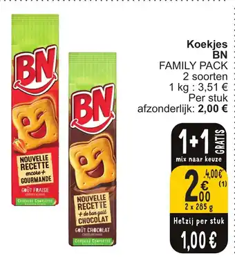 Cora Koekjes BN FAMILY PACK 2 x 285g aanbieding