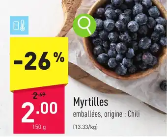 ALDI Myrtilles 150g aanbieding