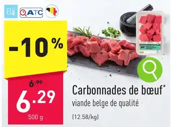 ALDI Carbonnades de bœuf 500g aanbieding