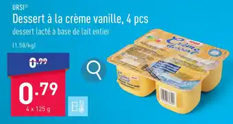 ALDI Dessert à la crème vanille, 4 pcs 4 x 125 g aanbieding