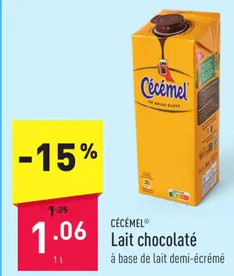 ALDI Lait chocolaté 1 L aanbieding
