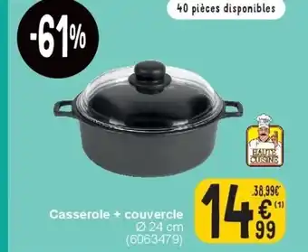 Casserole + couvercle ø 24 cm