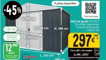 Cora Abri de jardin 810azt aanbieding