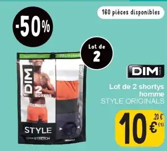 Lot de 2 shortys homme