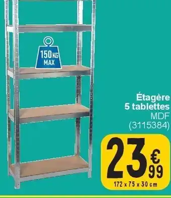 Cora Étagère 5 tablettes aanbieding