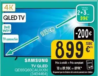 Cora Tv qled qe65q60cauxxn aanbieding