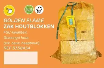Brico Zak houtblokken aanbieding