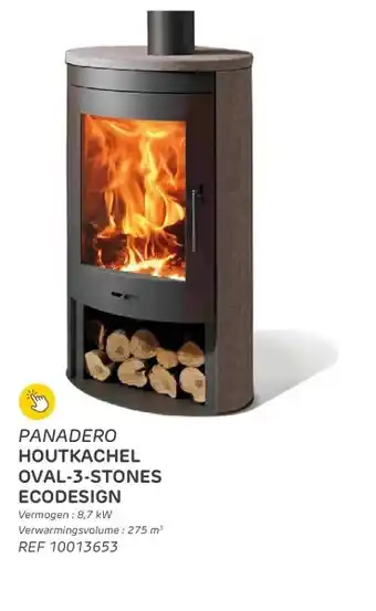 Brico Houtkachel oval-3-stones ecodesign aanbieding