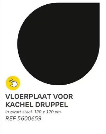 Brico Vloerplaat voor kachel druppel aanbieding